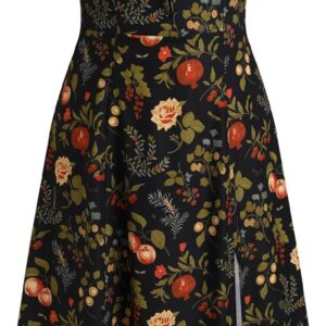 CIDER Midi Dress Summer Dresses for Women 2024 Plus Size Summer Dresses Fruit Square Neck Puff Sleeve Midi Dress Curve & Plus