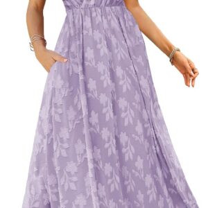 CzzzyL Women’s Nursing Boho Floral Dress Flowy Casual V Neck Short Sleeve Wedding Guest with Pockets