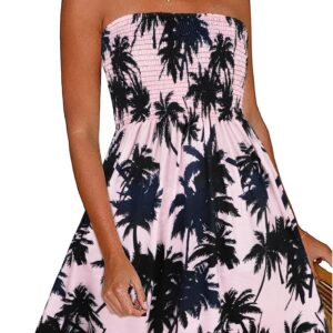 Summer Dresses For Women Strapless Bandeau Dress Sleeveless Sundress