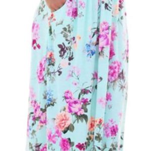 PRIMODA Womens Strapless Tube Top Maxi Dress Floral Boho Beach Dress with Pockets