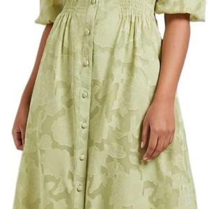 Wallis Petite Floral Jacquard Button Midi Dress