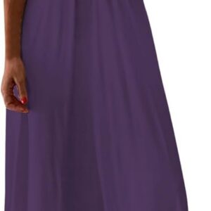 HOOUDO Womens Summer Maxi Dresses Strappy Boho Floral Dresses V Neck Casual Sleeveless Tank Dress Beach Cover Ups Bohemian Flowy Long Sundress for Ladies