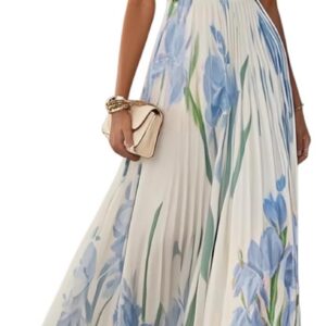 Women’s Chiffon Floral Maxi Dress Wedding Guest Dresses Boho Dresses