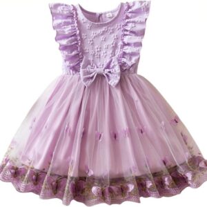 JiAmy Toddler Girls Butterfly Tulle Dress Ruffle 9M-3T