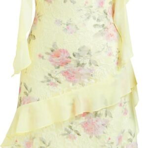 CIDER Women’s Floral Mini Dress Ruffle Cowl Neck Cute Summer Dresses Wedding Guest Dress Trendy Date Vacation Outfits
