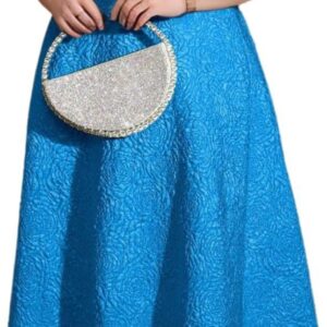 ONTINVA Womens Floral Jacquard Flared Midi Dress Puff Sleeve Valentine Cocotail Formal Party Work A-Line Vintage Dresses