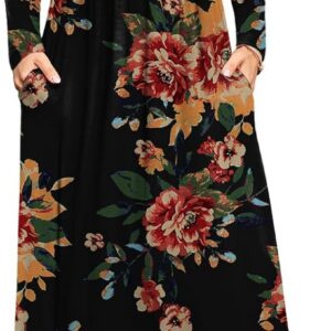 DB Moon Women’s Short Sleeve Maxi Dresses Casual Empire Waist Long Dress with Pockets