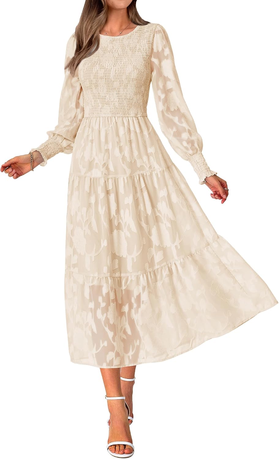 BTFBM Wedding Guest Dresses for Women Fall Fashion 2025 Casual Long Sleeve Floral Maxi Boho Homecoming Dress