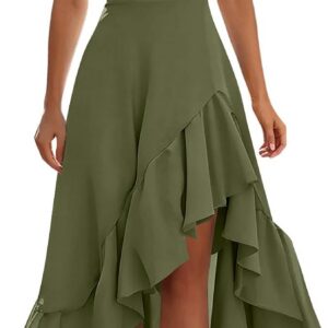 Elegant Dress for Women UK Chiffon Halter Neck Ruffle Dresses Party Evening Clubwear Maxi Dress Elegant Sexy Casual Cocktail Long Dresses Wedding Guest Outfit Strand