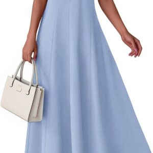 PRETTYGARDEN Sleeveless Crewneck Summer Maxi Dresses for Women 2026 Elegant Classy Semi Formal A Line Modest Party Dress