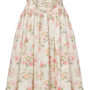 SCARLET DARKNESS Summer Dresses for Women UK Floral Milkmaid Corset Dress