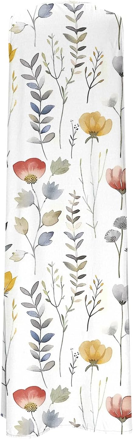 Midi Dresses for Women UK Sleeveless V Neck Floral Dress Summer Casual Loose Fit Long Dresses with Pockets Comfy Lounge Tank Vest Dress Beach Holiday Plus Size Elegant Sundress Sale Clearance - Image 3