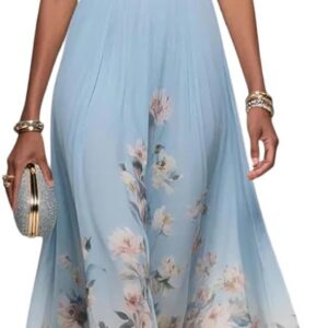 Wedding Guest Dresses For Women UK Long Sleeve Wrap V Neck Party Dress
