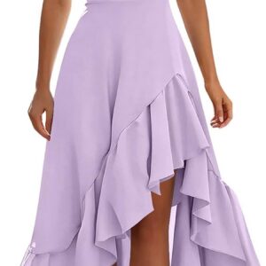 Elegant Dress for Women UK Chiffon Halter Neck Ruffle Dresses Party Evening Clubwear Maxi Dress Elegant Sexy Casual Cocktail Long Dresses Wedding Guest Outfit Strand