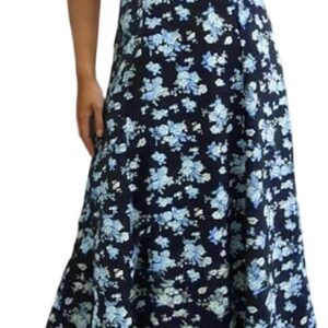Women’s Boho Floral Long Midi Dress, Puff Sleeve Square Neckline, Ruched Bust High Split Waist, Light Casual Garment for Warm Season Outdoor Outings