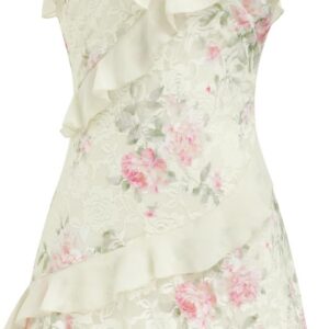 CIDER Women’s Floral Mini Dress Ruffle Cowl Neck Cute Summer Dresses Wedding Guest Dress Trendy Date Vacation Outfits