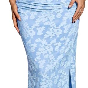 DRESSTELLS Womens Halter Floral Backless Ruched Maxi Sparkly Formal Corset Ruched Bodycon Wedding Guest Cocktail Dresses