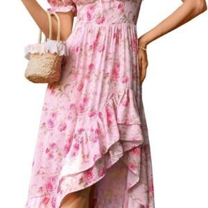 SCARLET DARKNESS Women Corset Dresses Summer Floral Wedding Guest Sundress