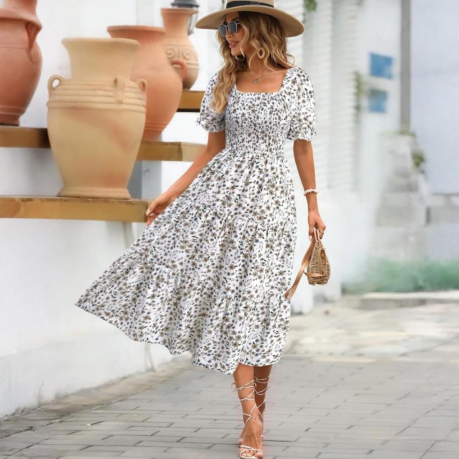 Summer Dress Floral Dress Elegant Casual Holiday Vacation Travel Beach - Image 6
