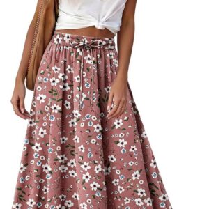 KISSMODA Maxi Skirt for Women Summer Long Skirts Casual Vacation Boho Skirt