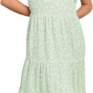 PixieGirl Petite Mint Green Floral Tie Back Midi Dress Petite