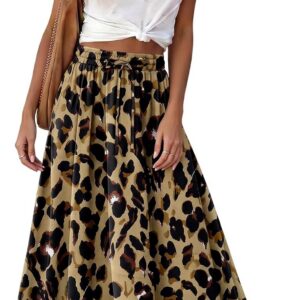 KISSMODA Maxi Skirt for Women Summer Long Skirts Casual Vacation Boho Skirt