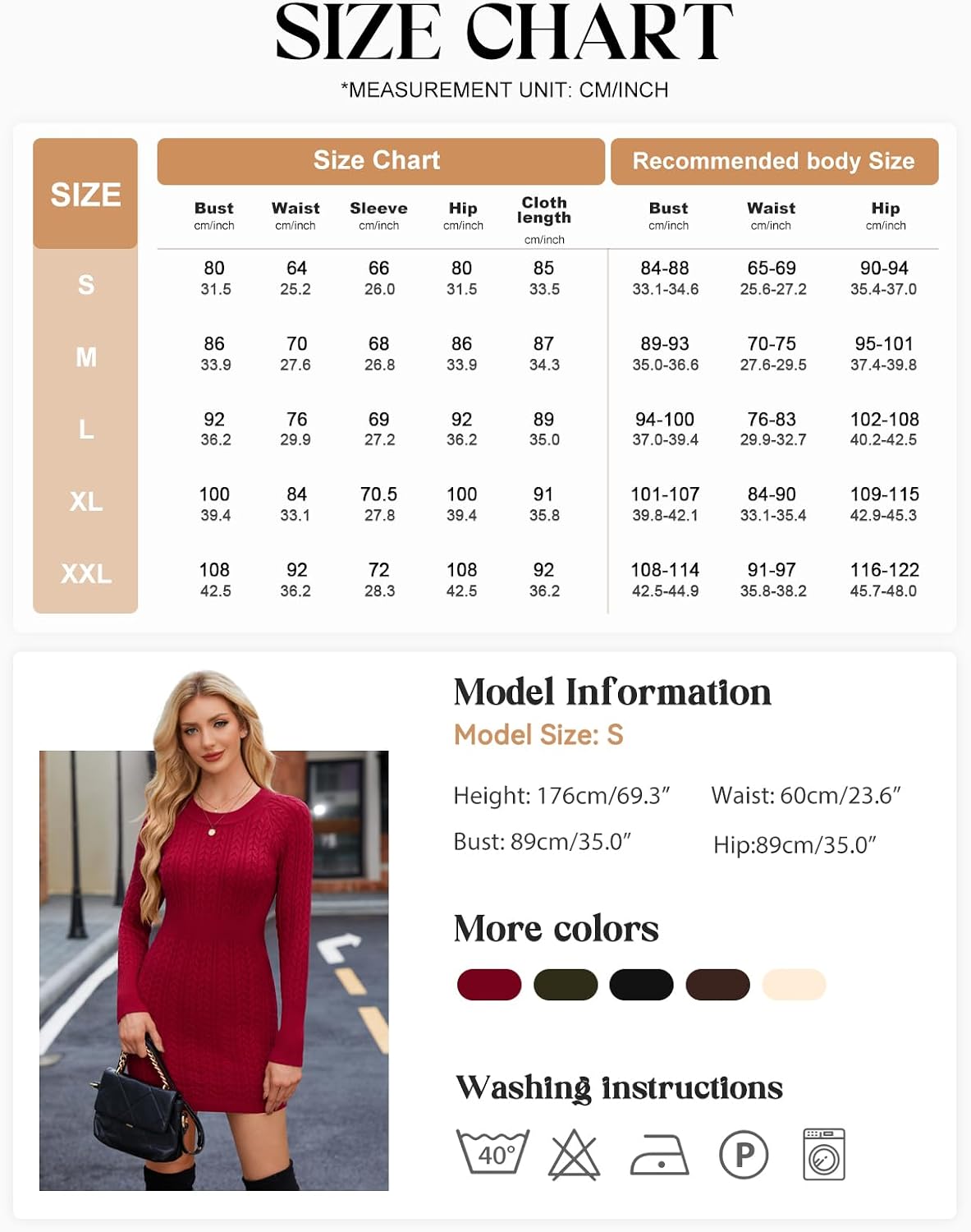 heekpek Womens Jumper Dress Autumn Winter Long Sleeve Dresses - Image 5