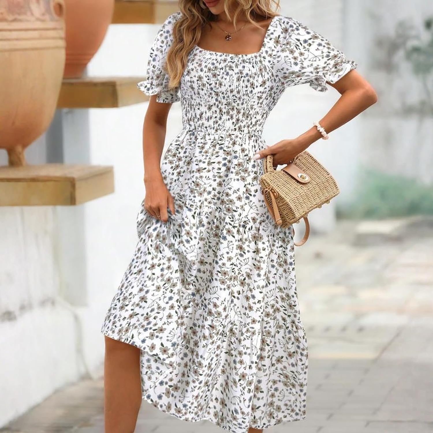 Summer Dress Floral Dress Elegant Casual Holiday Vacation Travel Beach - Image 7