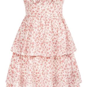 Belle Poque Women’s Short Sleeve Ruffle Dress Dress (Pack of 1)