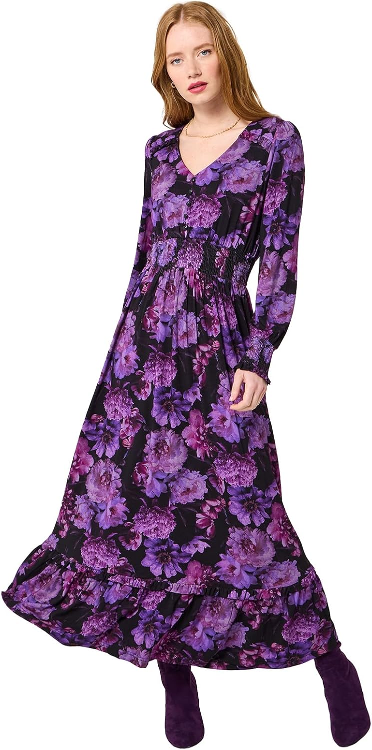 Joe Browns Women's Dark Floral Print Jersey Maxi Dress Dress