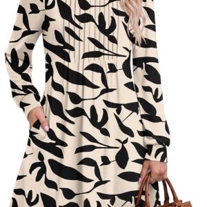 MOLERANI Womens Long Sleeve Midi Dress with Pockets