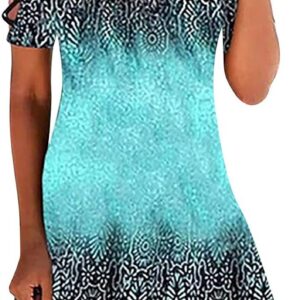 Zeiayuas Women’s Summer Cold Shoulder Short Sleeve Midi Dress Ladies V Neck Elegant Mini Dresses Party Beach Evening Prom Dress Floral Print Casual Sundress UK