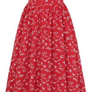 SCARLET DARKNESS Women Summer Sun Dress Casual A-Line Sleeveless Spaghetti Strap Floral Dress for Beach