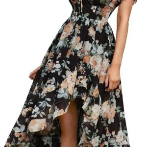 SCARLET DARKNESS Women Corset Dresses Summer Floral Wedding Guest Sundress