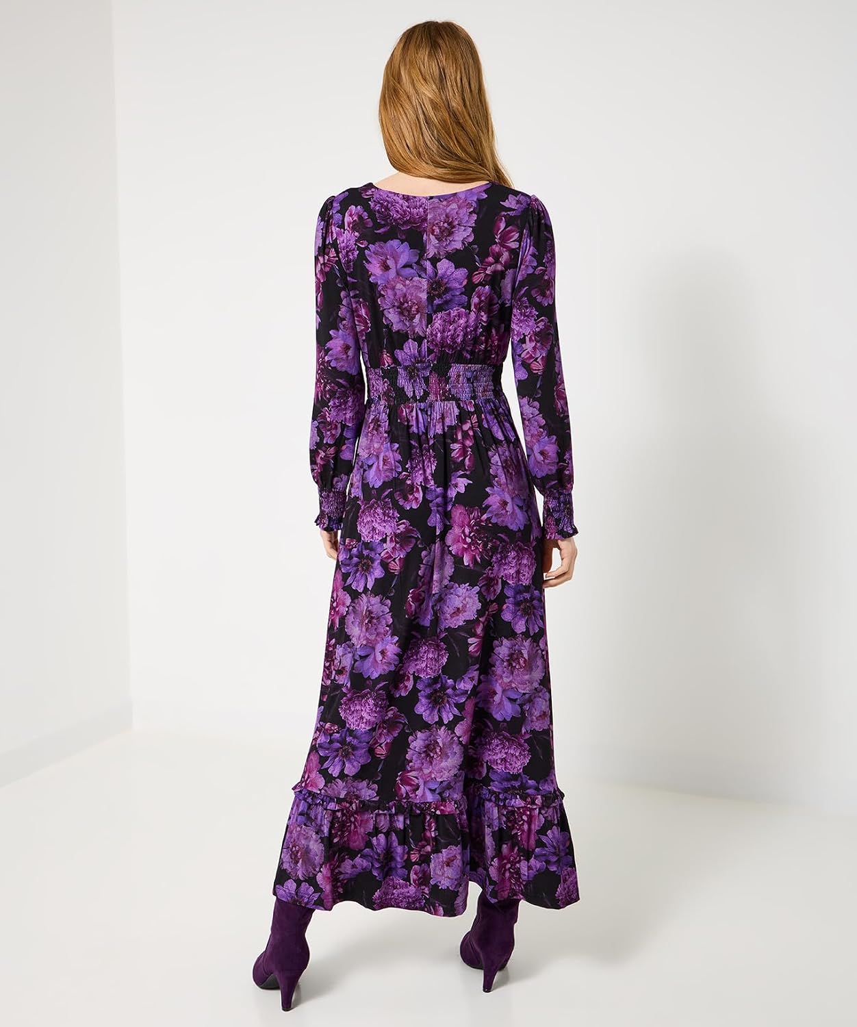 Joe Browns Women's Dark Floral Print Jersey Maxi Dress Dress - Image 6