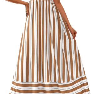 PRETTYGARDEN Summer Dress for Women 2025 Spaghetti Strap Floral Print Bohemian Wedding Party Dress