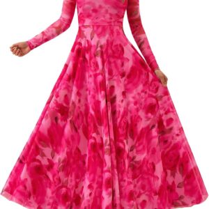 BTFBM Women Maxi Dress Fall 2025 Fashion Elegant Long Sleeve Square Neck Floral Print Party Club Wedding Guest Dresses