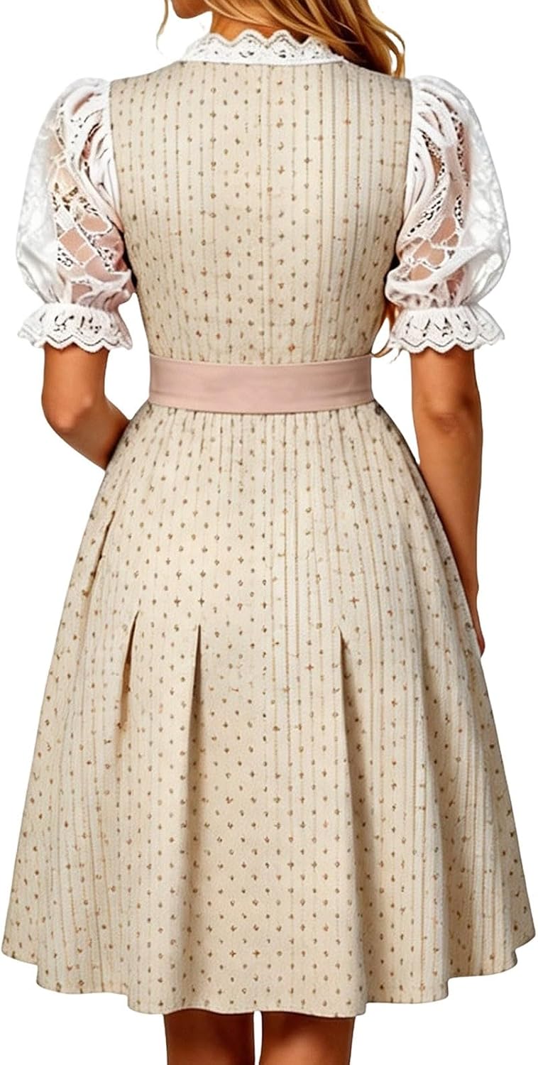 Generisch 2026 Sleeveless French Country Style Dress with Apron - Casual Summer Dress for Garden Parties Everyday Leisure Airy Jersey Dress with Floral Print Ideal for Warm Days - Image 2
