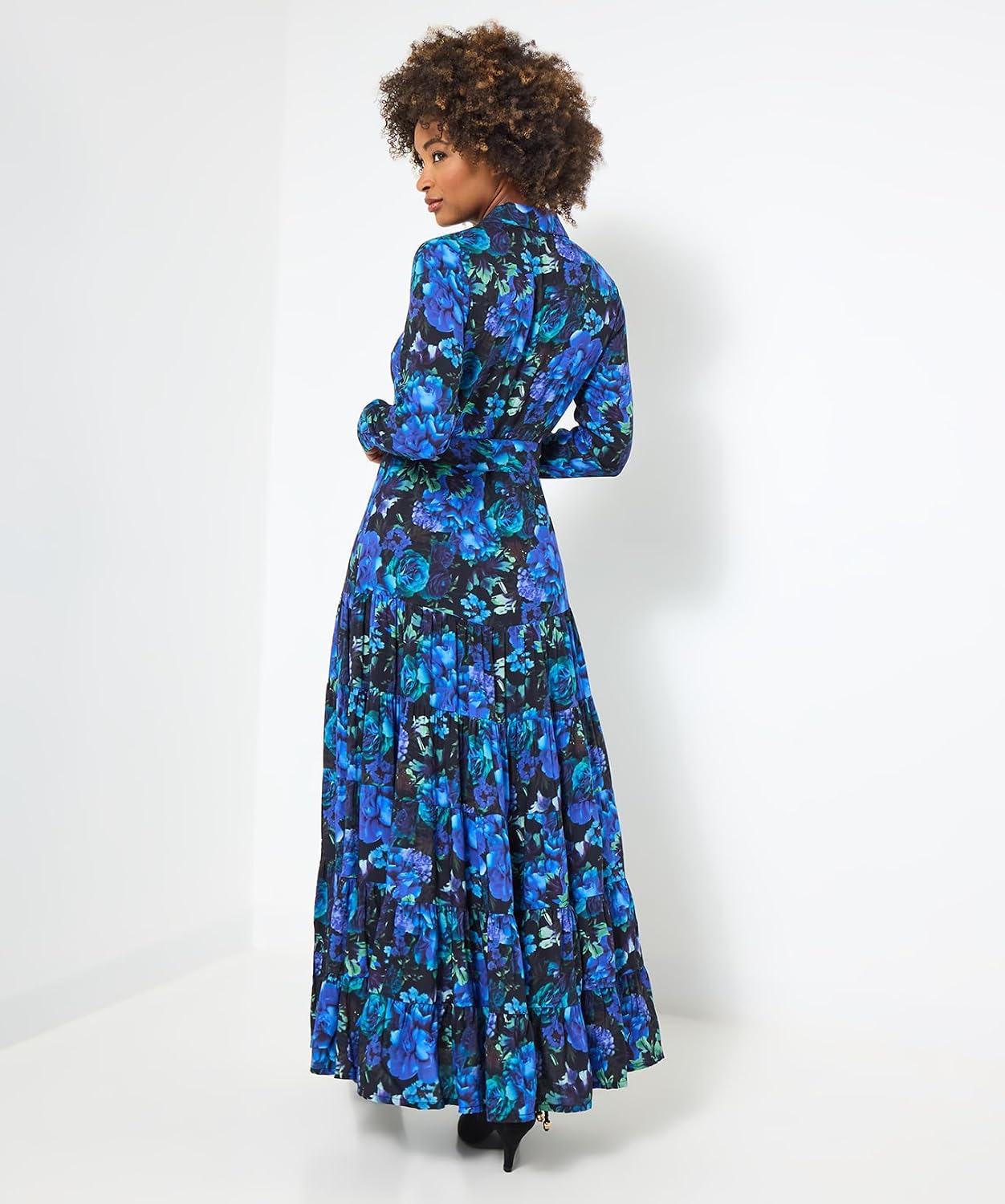 Joe Browns Women's Blue Print Floral Maxi Shirt Dress Dress - Image 3
