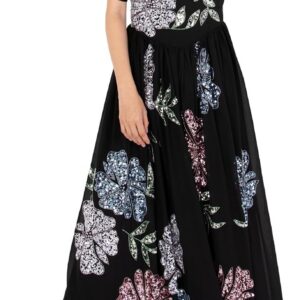 Maya Deluxe Women’s Maxi Dress Ladies Embellished Floral Sweetheart Neckline for Wedding Guest Bridesmaid Occasion Prom Ball Gown