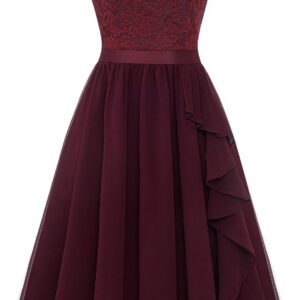 WedTrend Women’s Bridesmaid Dresses Short Prom Dress Ruffle Semi Formal Cocktail Dresses Floral Wedding Guest Dress