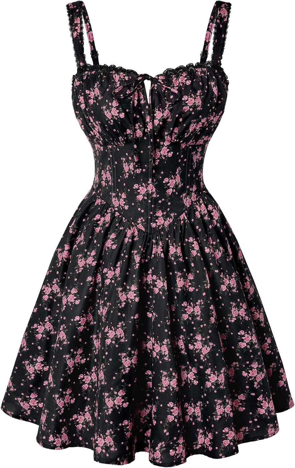 SCARLET DARKNESS Women's Floral Corset Dress, Mini Sundress 2026, Sweety Graduation Dress