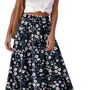 KISSMODA Maxi Skirt for Women Summer Long Skirts Casual Vacation Boho Skirt