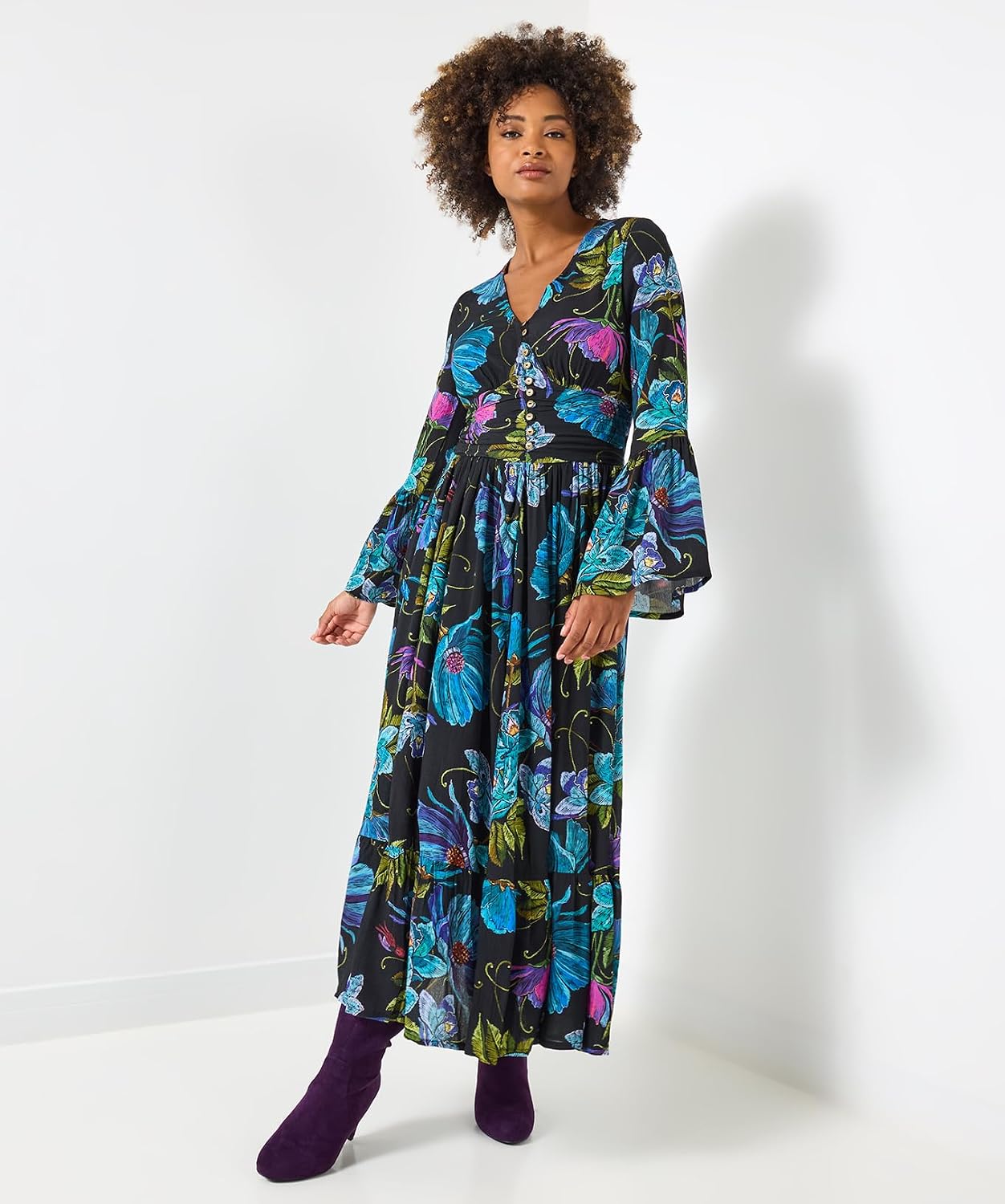 Joe Browns Women's Bold Floral Boho Maxi Dress Dress - Image 3