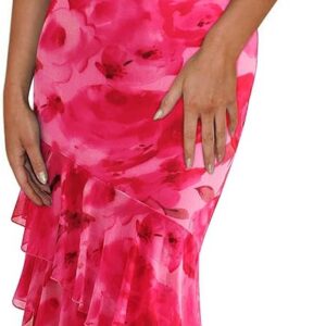 PRETTYGARDEN Maxi Dresses for Women 2025 Summer Tiered Floral Beach Sundress Spaghetti Strap Wedding Guest Long Dress