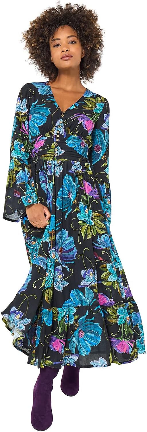 Joe Browns Women's Bold Floral Boho Maxi Dress Dress