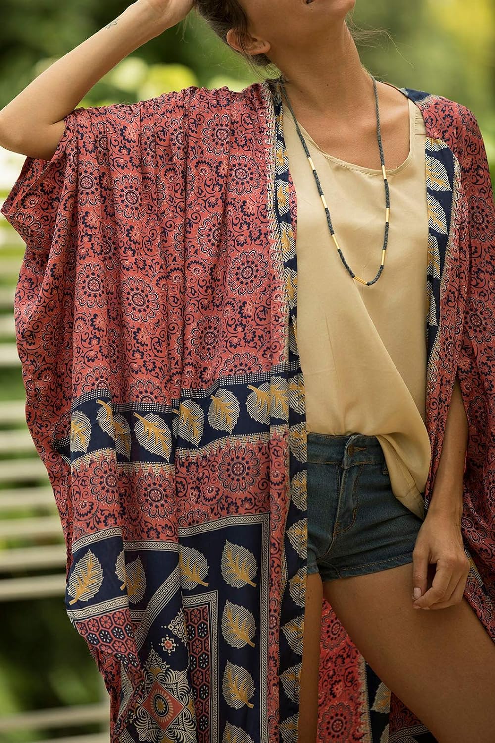 Women's Boho Kimono Long Cardigan Roomy Loungewear Oversized Kaftan Beach Dress Cover Ups Robes - Image 5