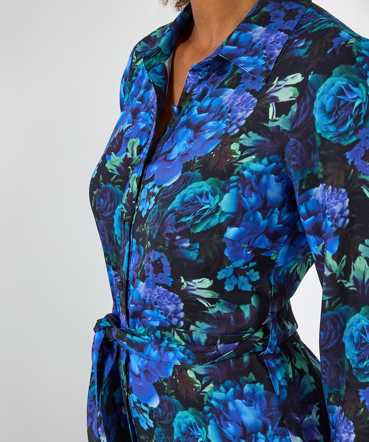 Joe Browns Women's Blue Print Floral Maxi Shirt Dress Dress - Image 5