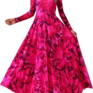 BTFBM Women Maxi Dress Fall 2025 Fashion Elegant Long Sleeve Square Neck Floral Print Party Club Wedding Guest Dresses