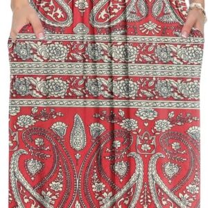 AUSELILY Maxi Dress for Women – Summer Casual Long Dresses for Ladies with Pockets